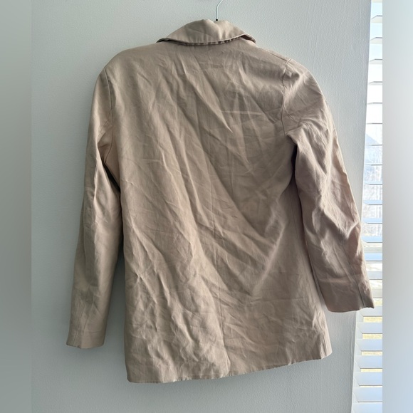 Nasty Gal Inc Long Sleeve Beige Nude Tan Button Up Blazer Size 2 - Picture 8 of 8